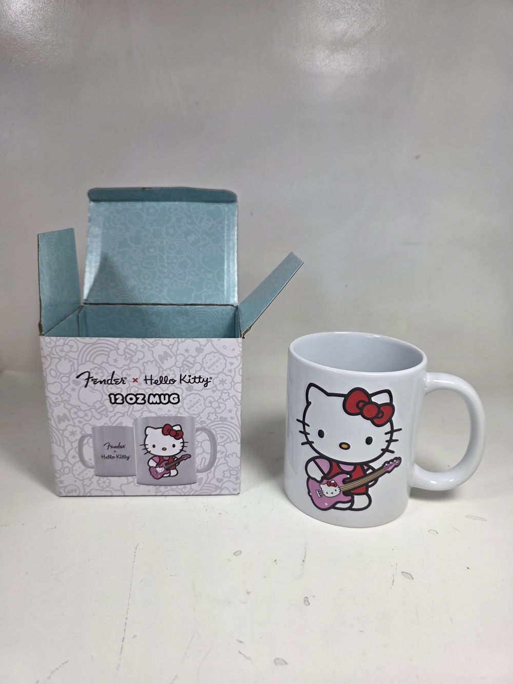 Fender Hello Kitty White and Pink Ceramic Mug
